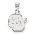 14k White Gold LogoArt University of Colorado C-U Small Pendant