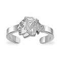 Sterling Silver Rhodium-plated NHL LogoArt Chicago Blackhawks Toe Ring