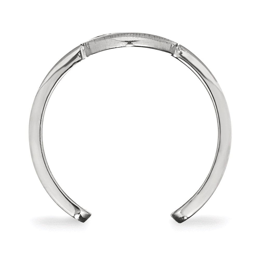 Sterling Silver Rhodium-plated NHL LogoArt Boston Bruins Toe Ring