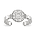 Sterling Silver Rhodium-plated NHL LogoArt Boston Bruins Toe Ring