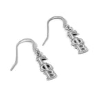 Sterling Silver Rhodium-plated LogoArt Gamma Phi Beta Extra Sorority Greek Letters Small Dangle Wire Earrings