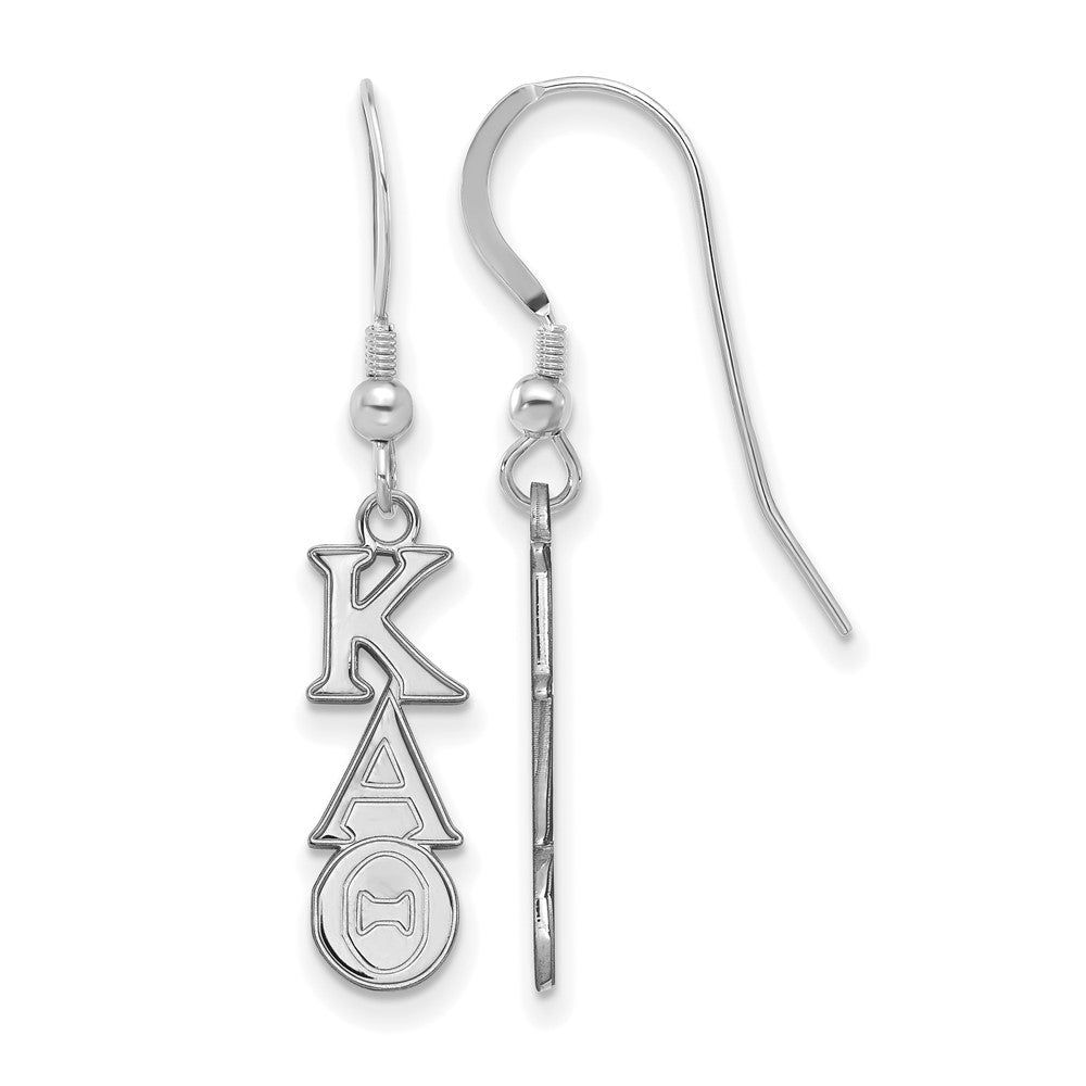 Sterling Silver Rhodium-plated LogoArt Kappa Alpha Theta Extra Sorority Greek Letters Small Dangle Wire Earrings