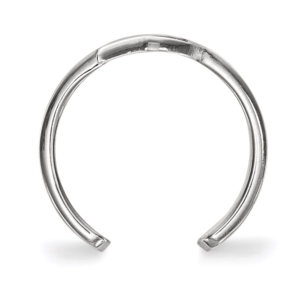 Sterling Silver Rhodium-plated NHL LogoArt Tampa Bay Lightning Toe Ring