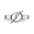 Sterling Silver Rhodium-plated NHL LogoArt Tampa Bay Lightning Toe Ring