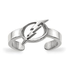 Sterling Silver Rhodium-plated NHL LogoArt Tampa Bay Lightning Toe Ring
