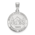 Sterling Silver Rhodium-plated LogoArt Montana State University Large Crest Pendant