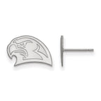 14k White Gold LogoArt Miami University Ohio Redhawk Small Post Earrings