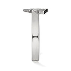 Sterling Silver Rhodium-plated NHL LogoArt Pittsburgh Penguins Toe Ring