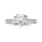 Sterling Silver Rhodium-plated NHL LogoArt Pittsburgh Penguins Toe Ring