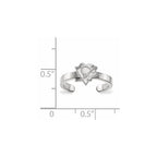 Sterling Silver Rhodium-plated NHL LogoArt Pittsburgh Penguins Toe Ring