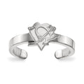 Sterling Silver Rhodium-plated NHL LogoArt Pittsburgh Penguins Toe Ring