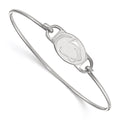Sterling Silver Rhodium-plated LogoArt Penn State University Lion Small Center 7 inch Wire Bangle