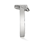 Sterling Silver Rhodium-plated NHL LogoArt Detroit Red Wings Toe Ring