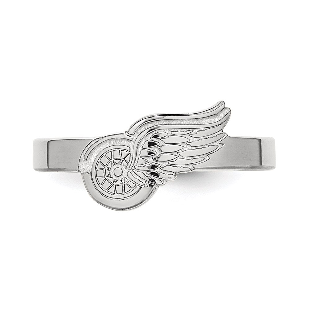 Sterling Silver Rhodium-plated NHL LogoArt Detroit Red Wings Toe Ring
