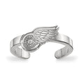 Sterling Silver Rhodium-plated NHL LogoArt Detroit Red Wings Toe Ring