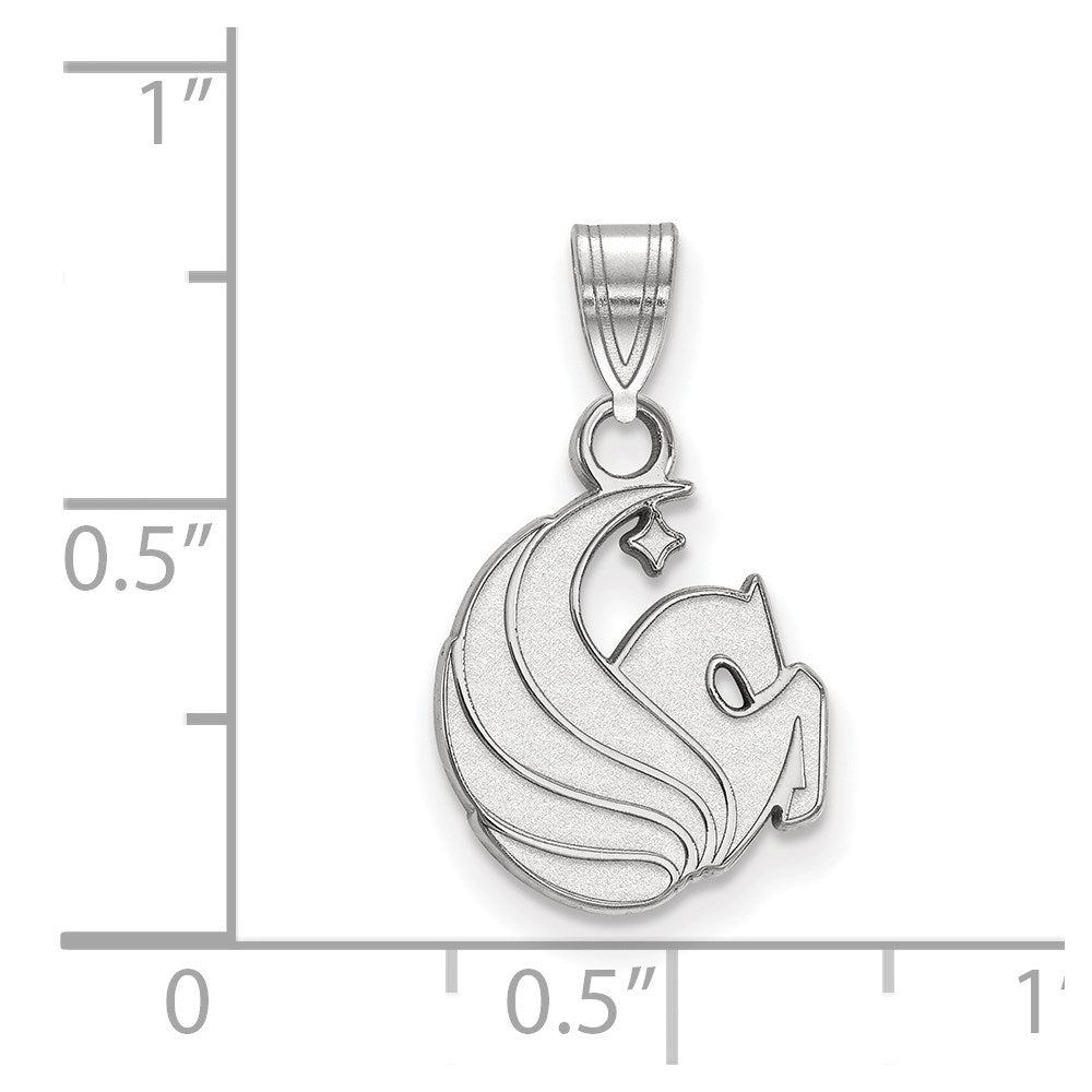 Sterling Silver Rhodium-plated LogoArt University of Central Florida Pegasus Small Pendant