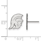14k White Gold University of Southern California Trojan Small Post Earrings