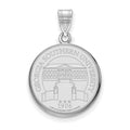 Sterling Silver Rhodium-plated LogoArt Georgia Southern University Large Crest Pendant
