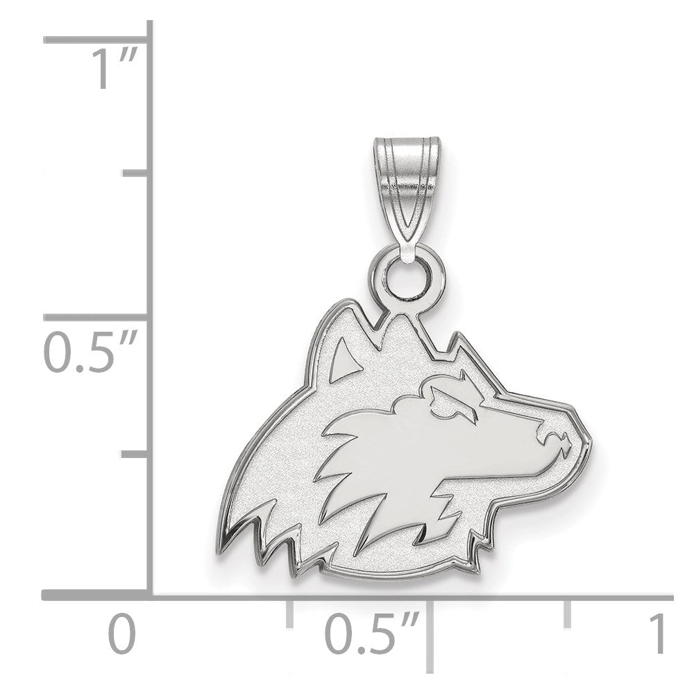 14k White Gold LogoArt Northern Illinois University Huskie Small Pendant