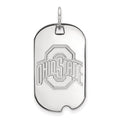 10k White Gold LogoArt The Ohio State University Small Dog Tag Pendant