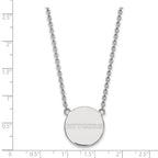 Sterling Silver Rhodium-plated LogoArt Rutgers University Large Disc Pendant 18 inch Necklace