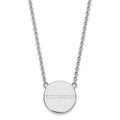 Sterling Silver Rhodium-plated LogoArt Rutgers University Large Disc Pendant 18 inch Necklace