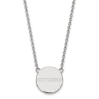 Sterling Silver Rhodium-plated LogoArt Rutgers University Large Disc Pendant 18 inch Necklace
