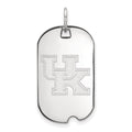 10k White Gold LogoArt University of Kentucky U-K Small Dog Tag Pendant