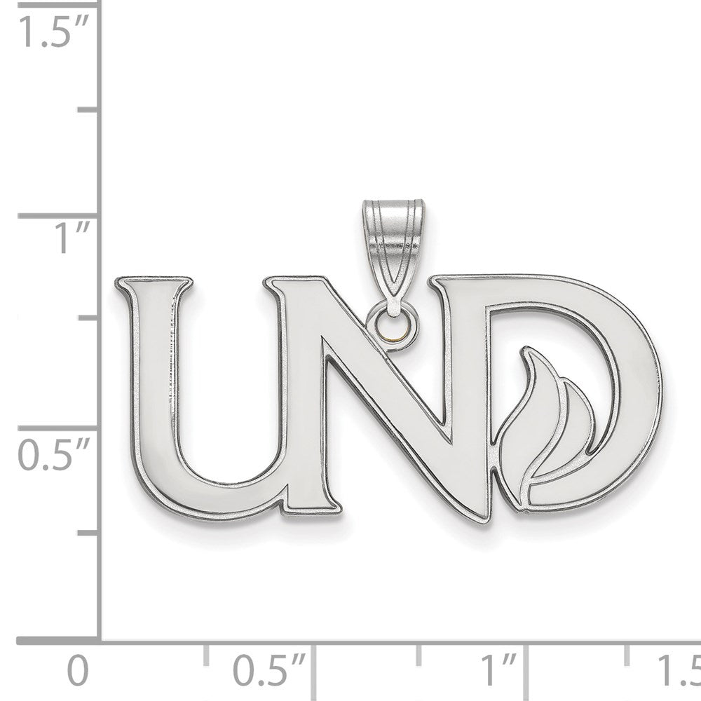 10k White Gold LogoArt University of North Dakota U-N-D Large Pendant