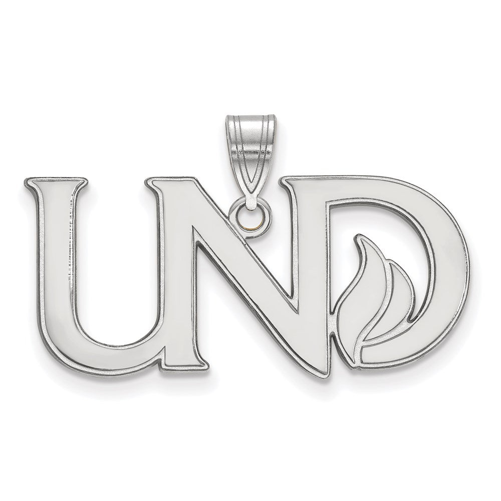 14k White Gold LogoArt University of North Dakota U-N-D Large Pendant