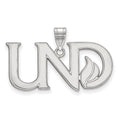14k White Gold LogoArt University of North Dakota U-N-D Large Pendant