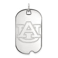 14k White Gold LogoArt Auburn University Large Dog Tag Pendant