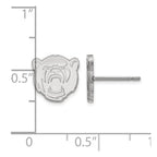 10k White Gold LogoArt Baylor University Extra Small Post Earrings