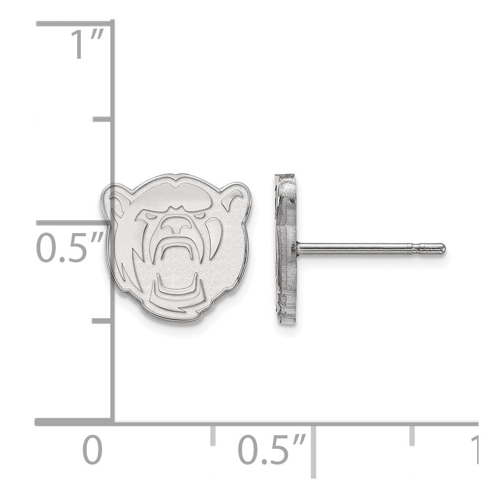 10k White Gold LogoArt Baylor University Extra Small Post Earrings