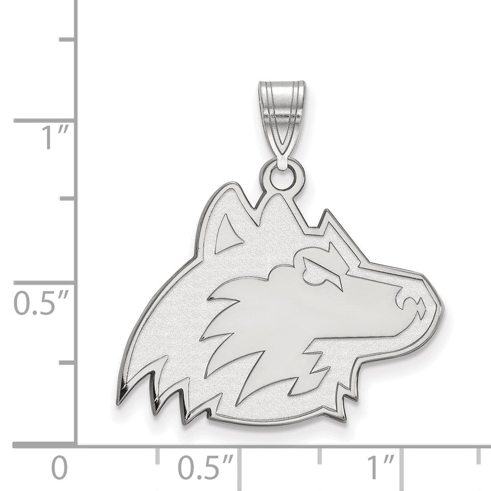 14k White Gold LogoArt Northern Illinois University Huskie Large Pendant