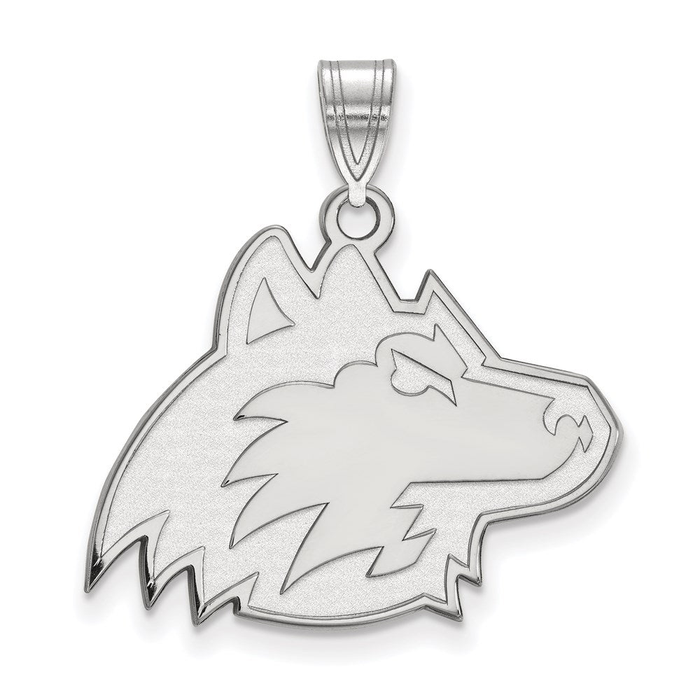 14k White Gold LogoArt Northern Illinois University Huskie Large Pendant
