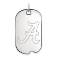 Sterling Silver Rhodium-plated LogoArt University of Alabama Large Dog Tag Pendant