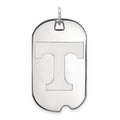 14k White Gold LogoArt University of Tennessee Letter T Large Dog Tag Pendant