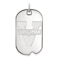 14k White Gold LogoArt University of Virginia Large Dog Tag Pendant