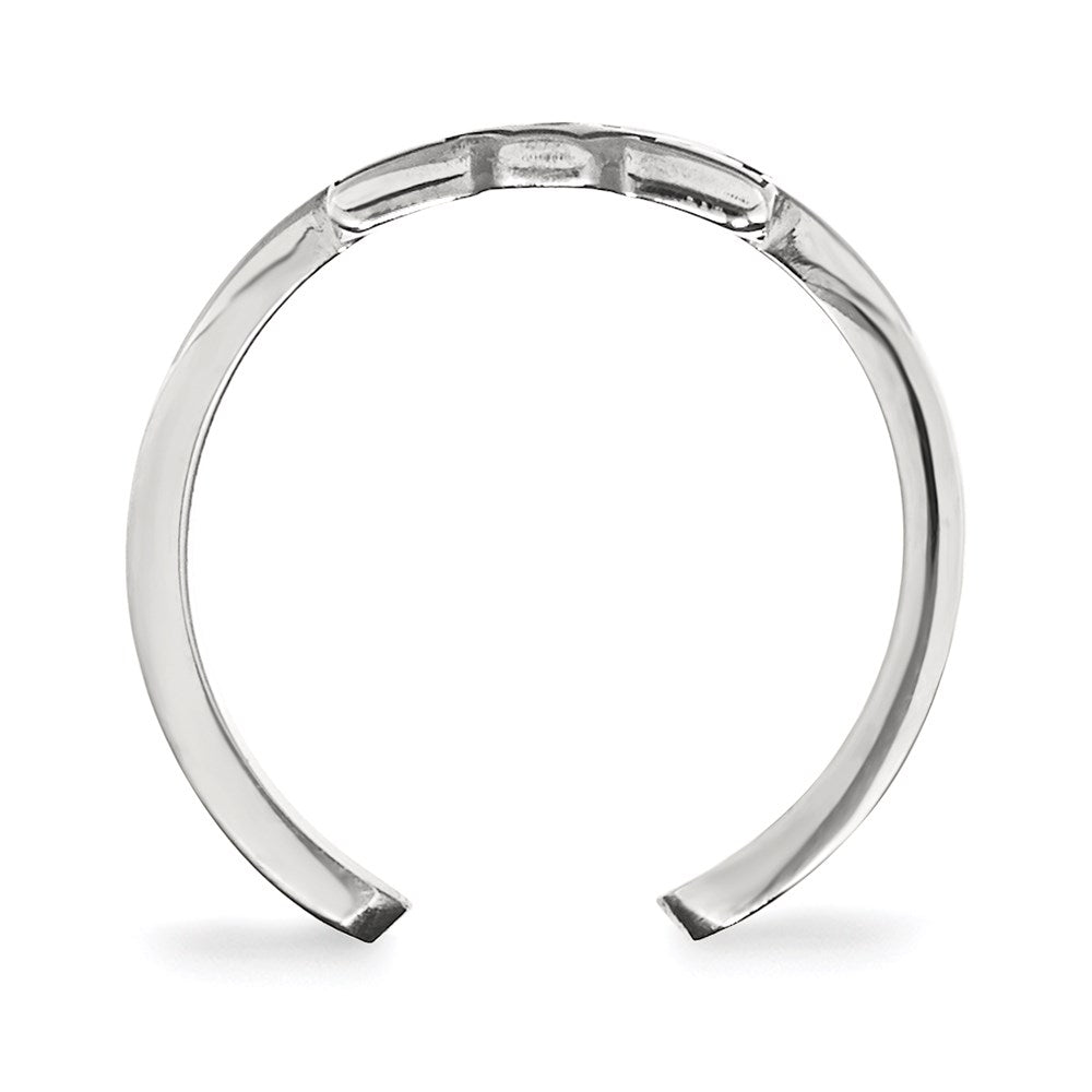 Sterling Silver Rhodium-plated LogoArt Auburn University Toe Ring