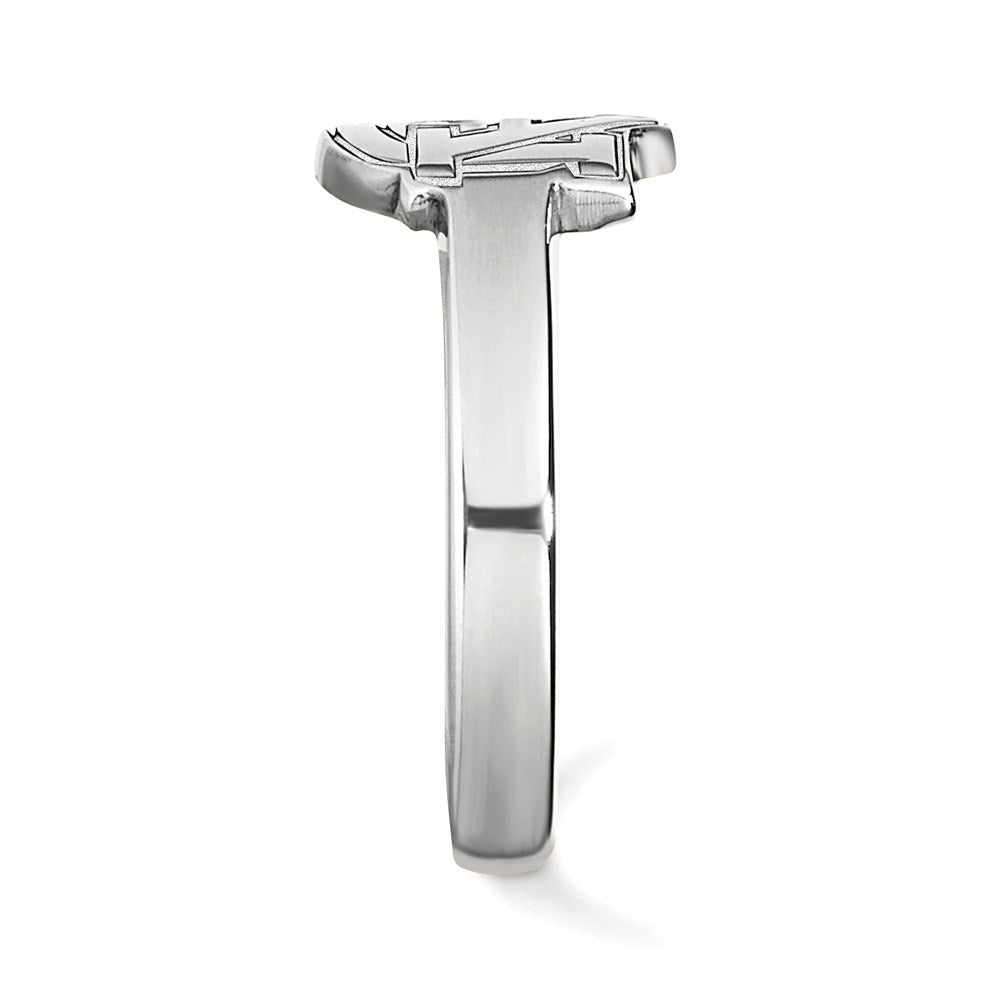 Sterling Silver Rhodium-plated LogoArt Auburn University Toe Ring