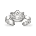 Sterling Silver Rhodium-plated LogoArt Auburn University Toe Ring