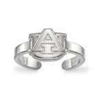 Sterling Silver Rhodium-plated LogoArt Auburn University Toe Ring