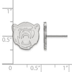 14k White Gold LogoArt Baylor University Small Post Earrings