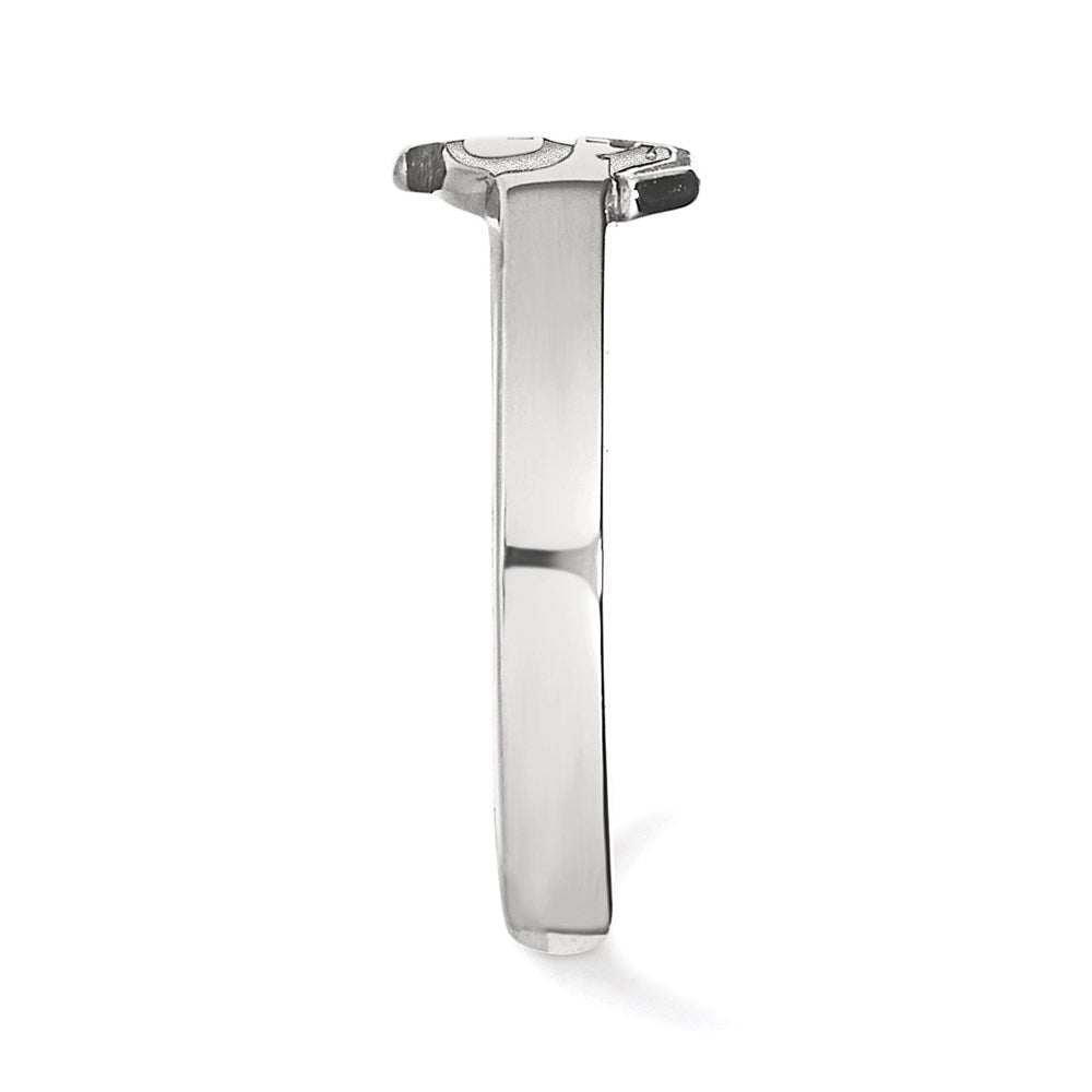 Sterling Silver Rhodium-plated LogoArt Florida State University F-S Toe Ring