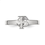 Sterling Silver Rhodium-plated LogoArt Florida State University F-S Toe Ring