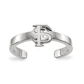 Sterling Silver Rhodium-plated LogoArt Florida State University F-S Toe Ring