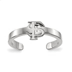 Sterling Silver Rhodium-plated LogoArt Florida State University F-S Toe Ring
