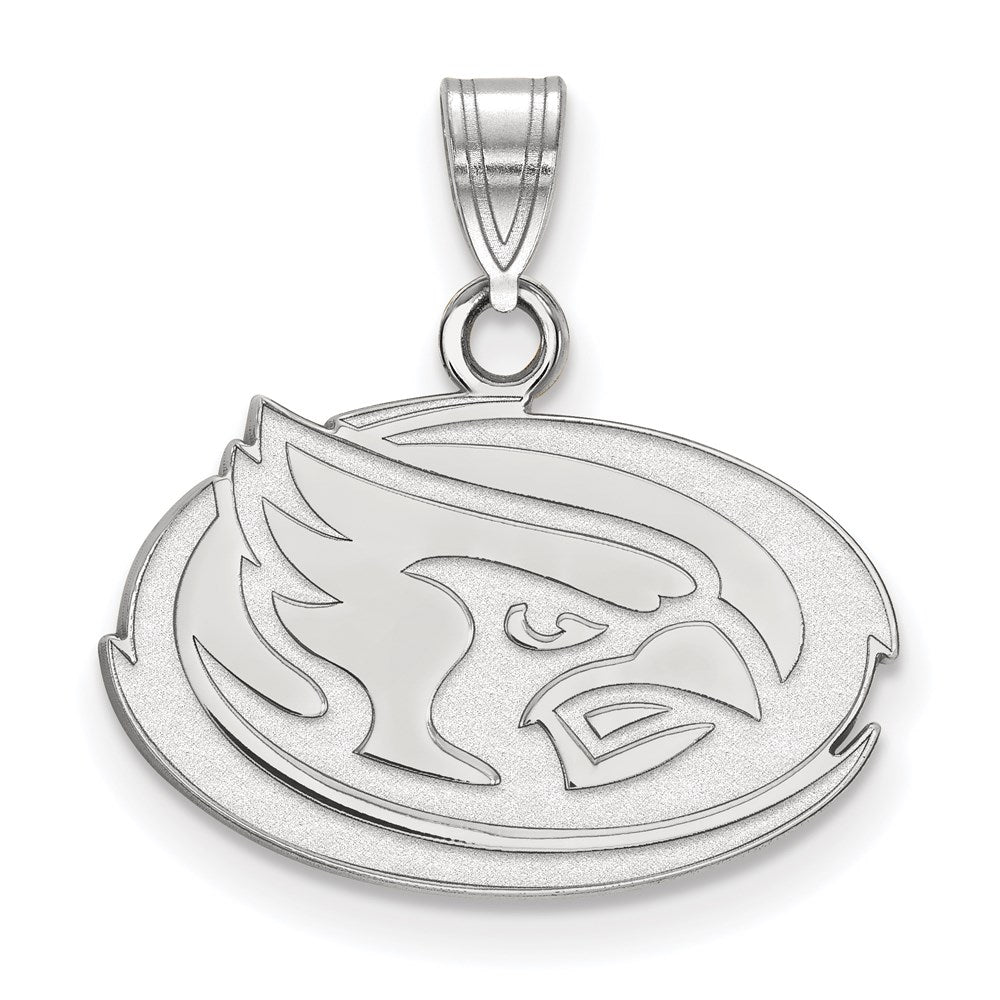 10k White Gold LogoArt Iowa State University Cardinal Small Pendant