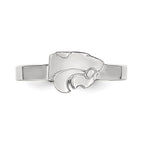 Sterling Silver Rhodium-plated LogoArt Kansas State University Wildcat Toe Ring